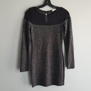 Solemio Fitted Black Party Dress